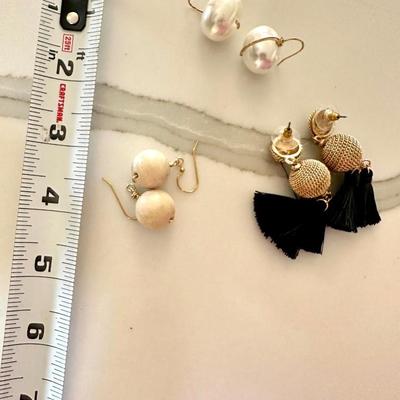 3 pair of earrings