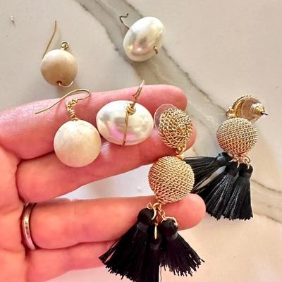 3 pair of earrings