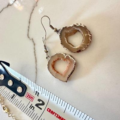 Geode Necklace and earrings