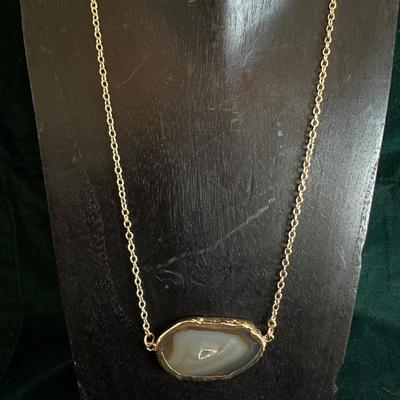 Geode Necklace and earrings