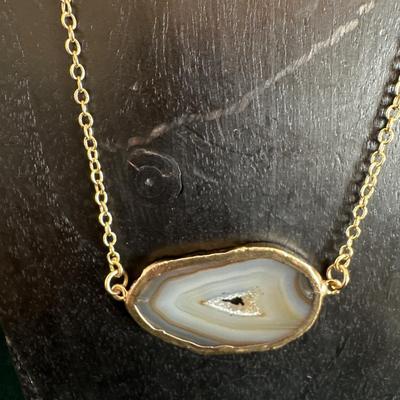 Geode Necklace and earrings