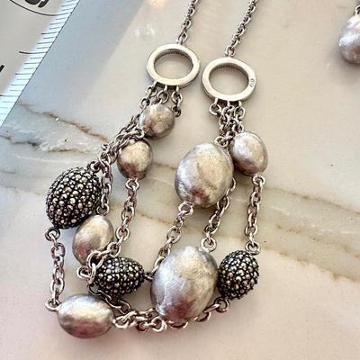 Nanis Jewels Sterling & Marcasite from Italy Necklace & earrings