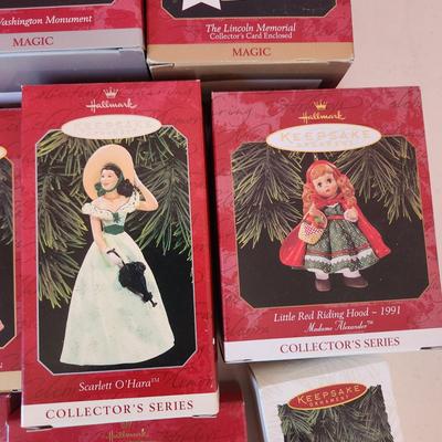 Lot of 10 Hallmark Keepsake Christmas Tree ornaments Train Airplane +++