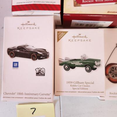 Lot of 7 Hallmark Keepsake Christmas Tree ornaments