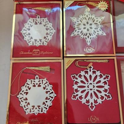 Large Lot of Lenox Christmas Tree ornaments Snowman Spires