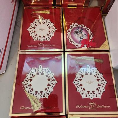 Large Lot of Lenox Christmas Tree ornaments Snowman Spires