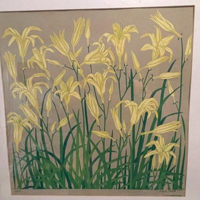 Noted Artist JUDITH SHAHN (1929-2009) Artist Limited Edition 16/100 Frame Size 24" x 26" in VG Preowned Condition.