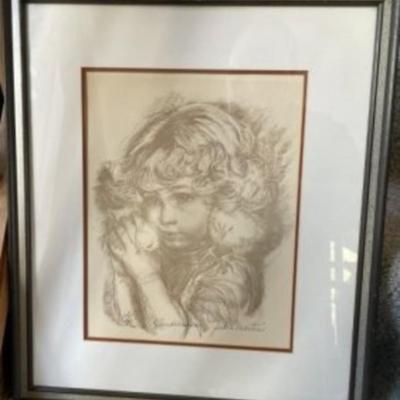 Original Vintage TENDERNESS by Judie Martin Signed Limited Edition 105/300 Lithograph w/COA as Pictured.