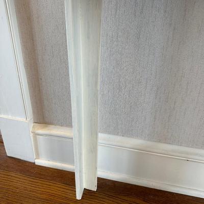White Painted Wood One Drawer Accent Table