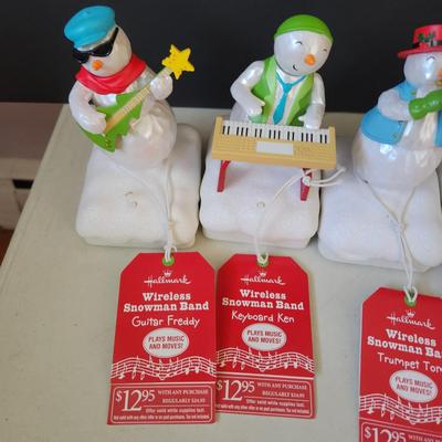 Lot of 5 Hallmark Wireless Snowman Band w tags Freddy Ken Tom Tony Joe