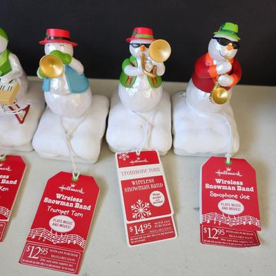 Lot of 5 Hallmark Wireless Snowman Band w tags Freddy Ken Tom Tony Joe