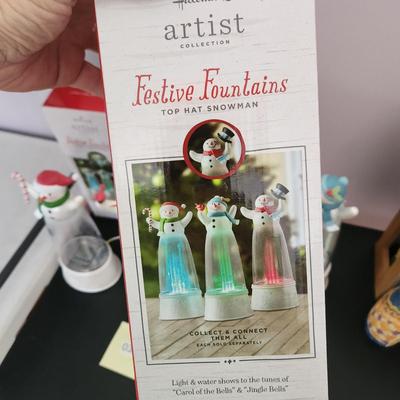 lot of 4 Hallmark Artist Festive Fountains with power cord