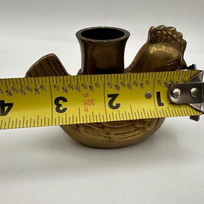 Fritz Brass Chicken Candlestick Holders (2)