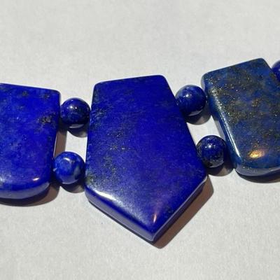 Jay King (DTR) Sterling Silver New Never Used Fashion Lapis Designer Necklace 16-19" Adjustable Preowned from an Estate. (Jewelry...