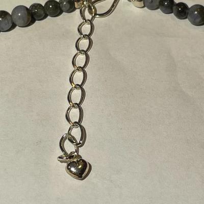 Jay King (DTR) Sterling Silver New Never Used Fashion Agate/Quartz 18"-20" Adjustable Necklace Preowned from an Estate....