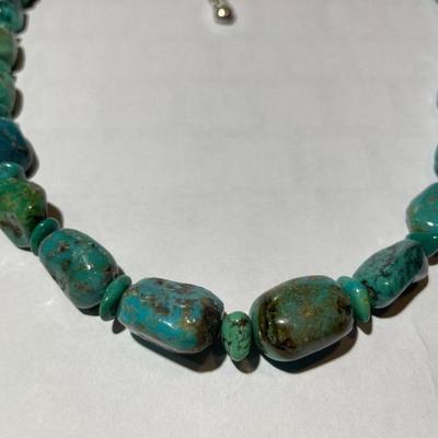 Jay King (DTR) Sterling Silver New Never Used Fashion Turquoise 18"-20" Adjustable Necklace Preowned from an Estate. (Jewelry...