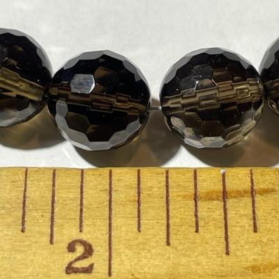 Jay King (DTR) Sterling Silver New Never Used Fashion Brown Quartz Bead 18"-20" Adjustable Necklace Preowned from an Estate....