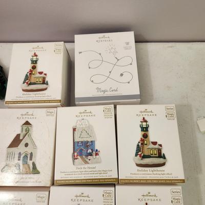 Lot Hallmark Keepsake Magic Lighthouses Houses Churches