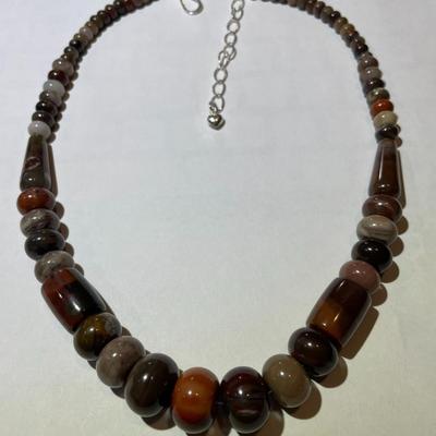 Jay King (DTR) Sterling Silver New Never Used Fashion Agate/Quartz 18"-20" Adjustable Necklace Preowned from an Estate....