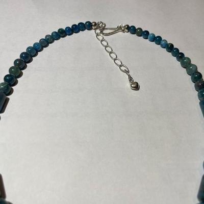 Jay King (DTR) Sterling Silver New Never Used Fashion Turquoise Beads 18"-20" Adjustable Necklace Preowned from an Estate....