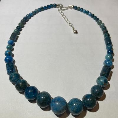 Jay King (DTR) Sterling Silver New Never Used Fashion Turquoise Beads 18"-20" Adjustable Necklace Preowned from an Estate....