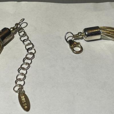 New Never Used Southwest Liquid Sterling Silver 40-Strand Chain Adjustable Necklace 20"-24" (Jewelry #58).