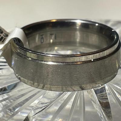 Titanium Size 9-3/4 in New Never Used Condition Wedding Band Ring as Pictured. (Ring-1)