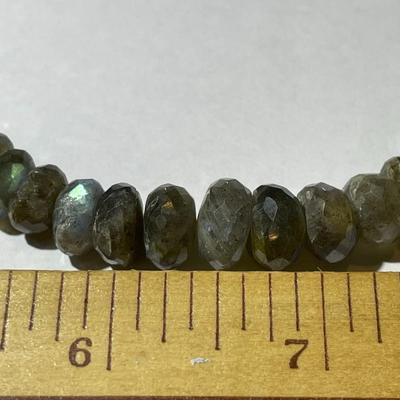 Jay King (DTR) Sterling Silver New Never Used Fashion Gray Iridescent Bead 18"-20" Adjustable Necklace Preowned from an Estate....