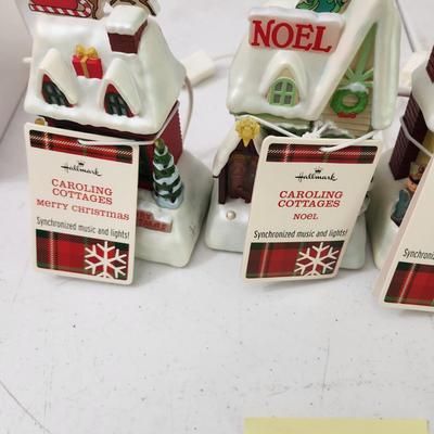 Lot of 4 Hallmark Caroling Cottages