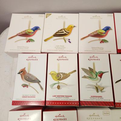 Lot of 17 Hallmark Keepsake Christmas Tree Birds ornaments
