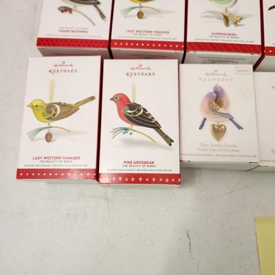 Lot of 17 Hallmark Keepsake Christmas Tree Birds ornaments