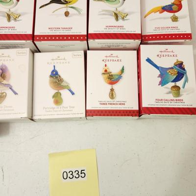 Lot of 17 Hallmark Keepsake Christmas Tree Birds ornaments
