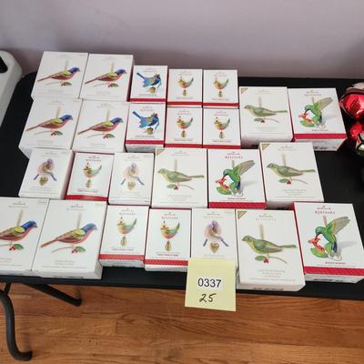 Lot of 25 Hallmark Keepsake Christmas Tree Birds ornaments