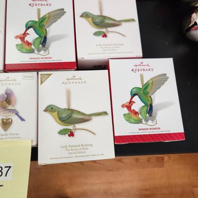 Lot of 25 Hallmark Keepsake Christmas Tree Birds ornaments