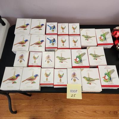 Lot of 25 Hallmark Keepsake Christmas Tree Birds ornaments