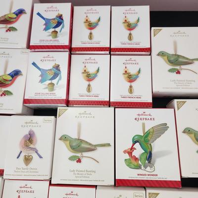 Lot of 25 Hallmark Keepsake Christmas Tree Birds ornaments