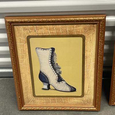 Three pieces-19 x 15 each- Framed Bombay Fashion Shoes “Stephanie Hoppen Collection”