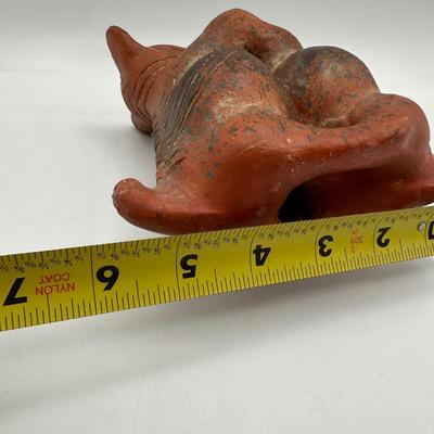 Vintage Dancing Dogs Mexican Pottery Folk Art 6"