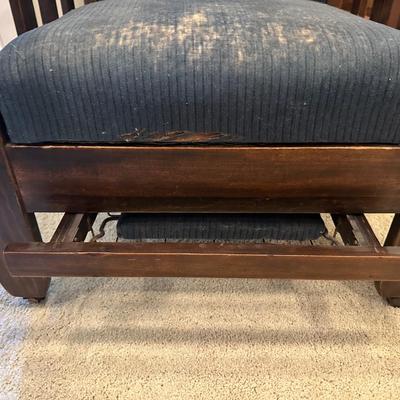 Antique Oak Chair Recliner with Slumber Footrest