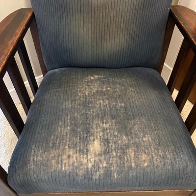 Antique Oak Chair Recliner with Slumber Footrest