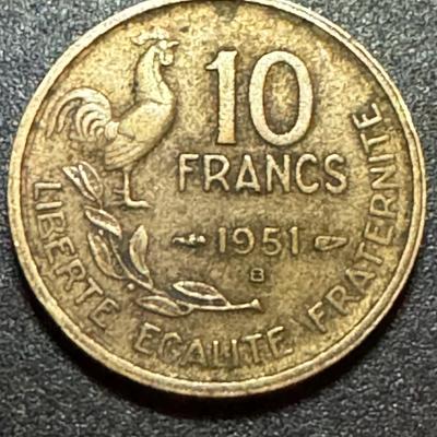 1951 10 Francs liberte egalite fraternite