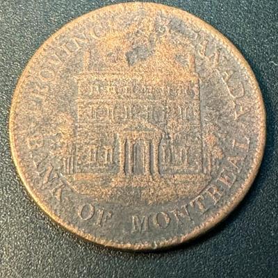 1842 1/2 Penny Bank Token - Bank of Montreal Province Canada