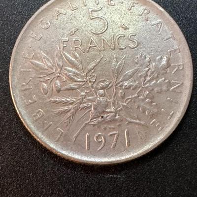 1971 Republique Francaise 5 Francs