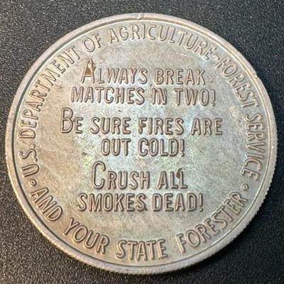 Smokey - Only you can prevent forest fires token - DASF