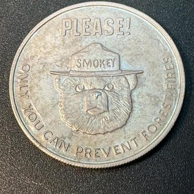 Smokey - Only you can prevent forest fires token - DASF