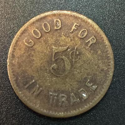 M & M Good for 5 cent in trade token