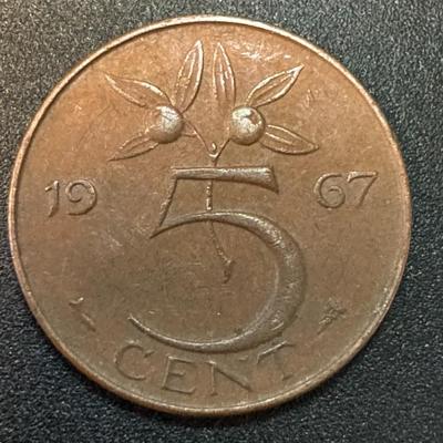 1967 5 cent Julianna Koningin Der Nederlanden