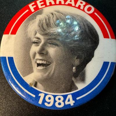 Ferraro 1984 political button