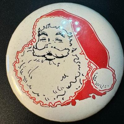 Vintage Santa Pin-Back