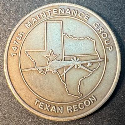 147th Maintenance Group Texan Recon challenge Coin